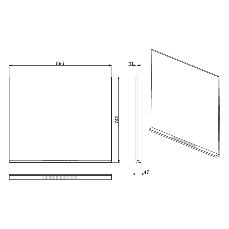 Crédence CONCERTO  Smeg 90cm inox KIT90X9-1