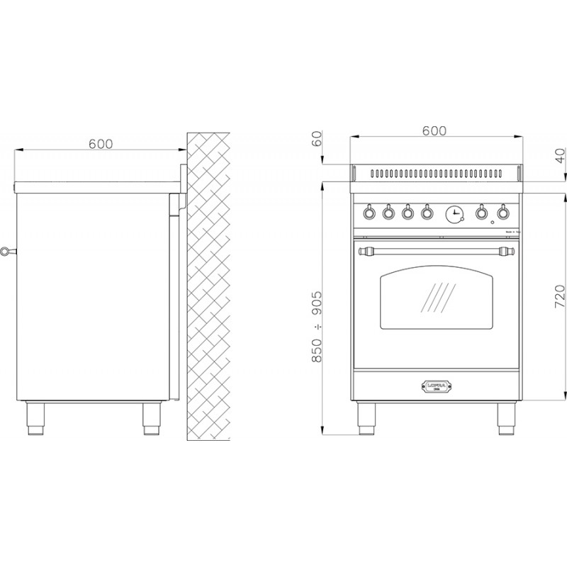 Piano de cuisson Lofra DOLCEVITA 60cm Induction