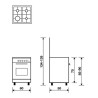Gazinière catalyse GLEM GA650CMIX 60x50 cm
