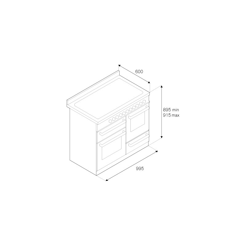 Piano de cuisson BERTAZZONI Mixte 100cm Professional Series