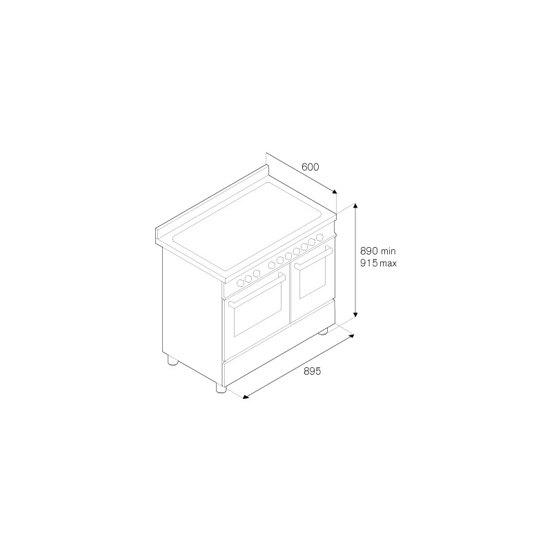 Piano de cuisson BERTAZZONI Mixte Professional Series 90 cm deux fours 5 brûleurs