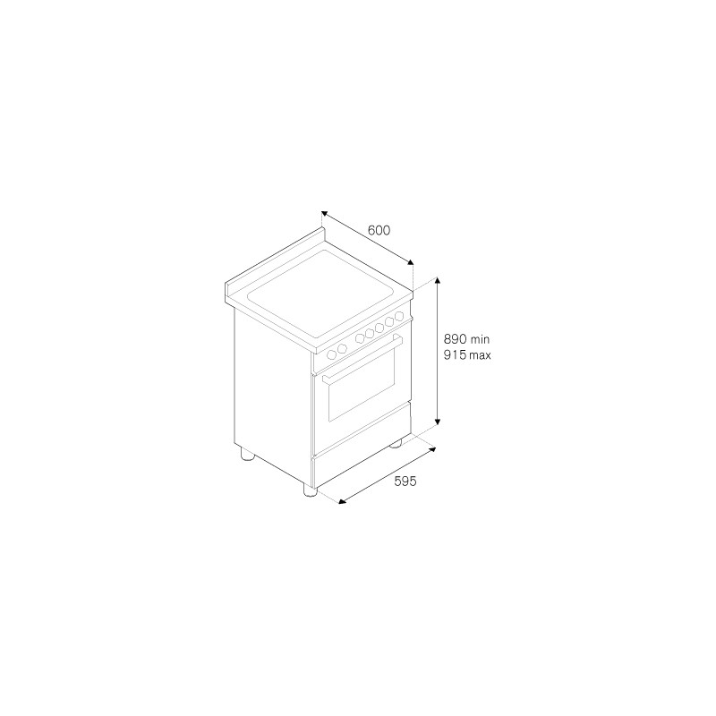 Piano de cuisson BERTAZZONI Mixte Professional Series 60 cm un four électrique
