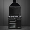 Ensemble  Smeg Piano de cuisson 110 cm mixte + Hotte + Crédence