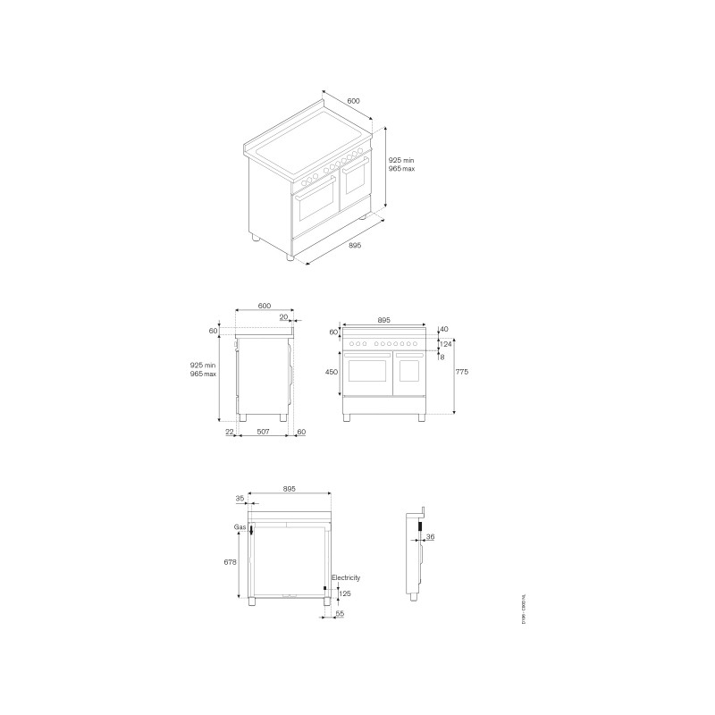 Piano de cuisson BERTAZZONI Mixte 90 cm Professional Series