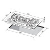 Plaque de cuisson LOFRA DOLCEVITA 90cm 4 feux gaz