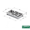 Plaque de cuisson encastrable gaz 90cm Lofra MARTE