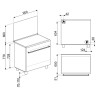 Piano de cuisson mixte SMEG 90 cm