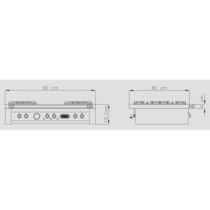 Entablement Range Top gaz 90cm Lofra Dolcevita