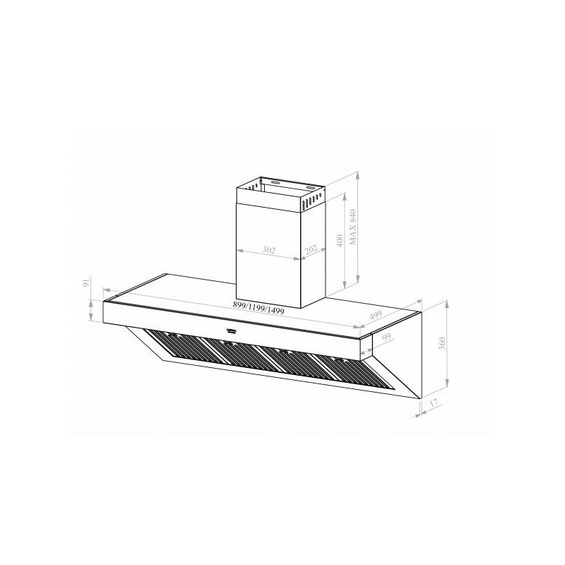 Hotte aspirante Lofra MODERN PRO ELISIR 90 cm