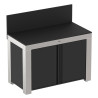 Meuble d'extérieur pour plancha ENO FELIX Inox/Noir