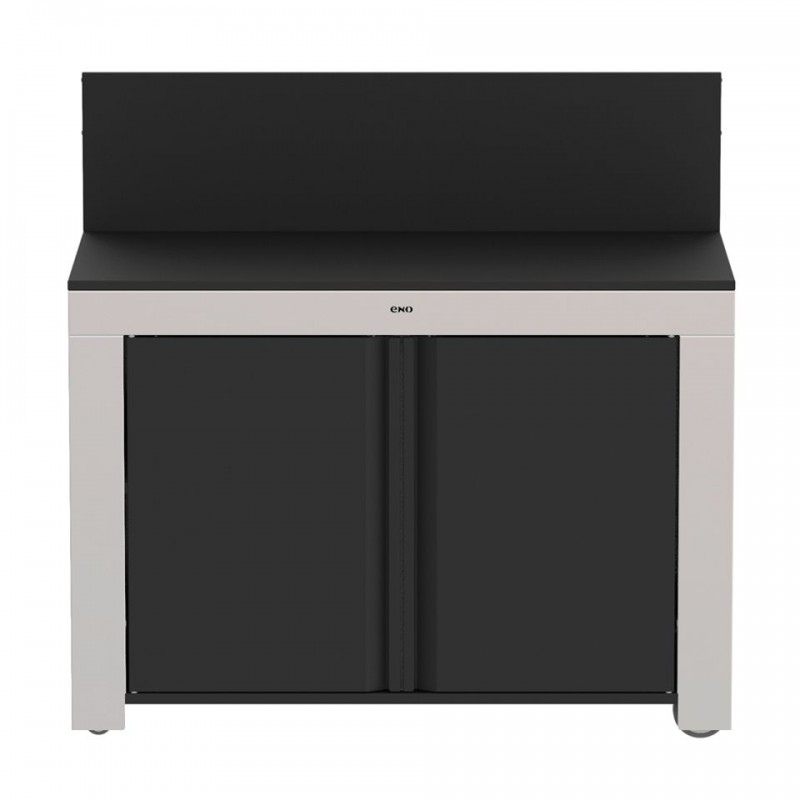 Meuble d'extérieur pour plancha ENO FELIX Inox/Noir