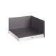 Plateau d'angle ENO MODULO Inox et Noir