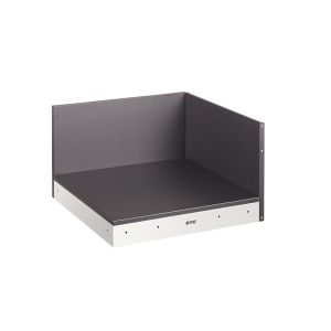Plateau d'angle ENO MODULO Inox et Noir