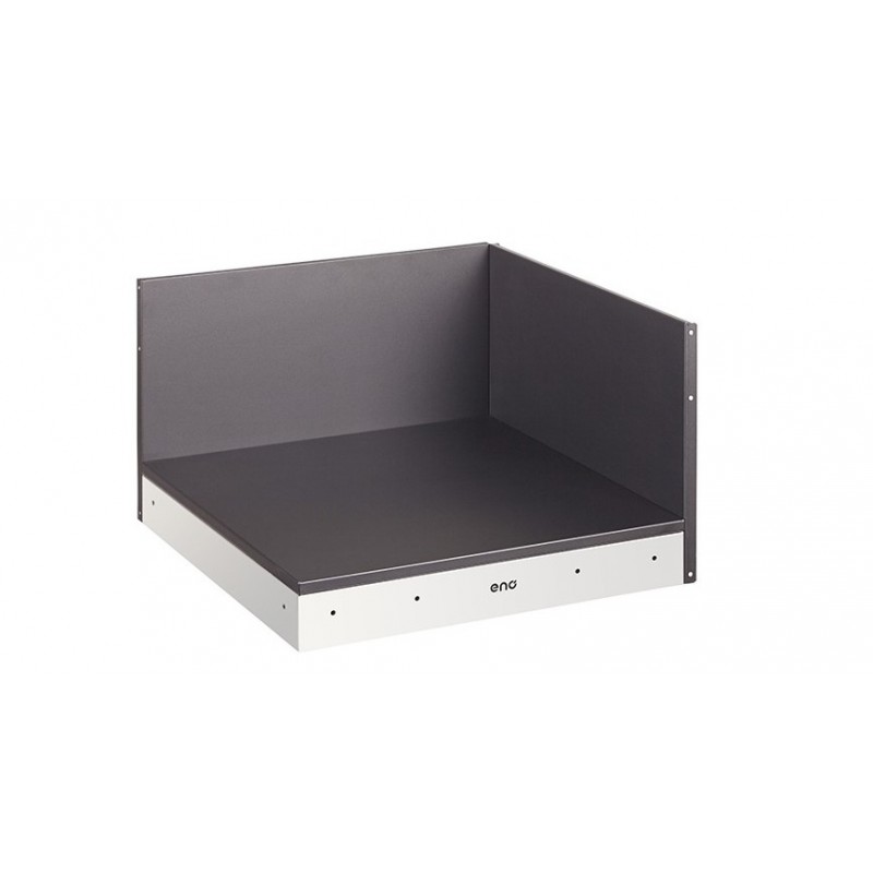 Plateau d'angle ENO MODULO Inox et Noir