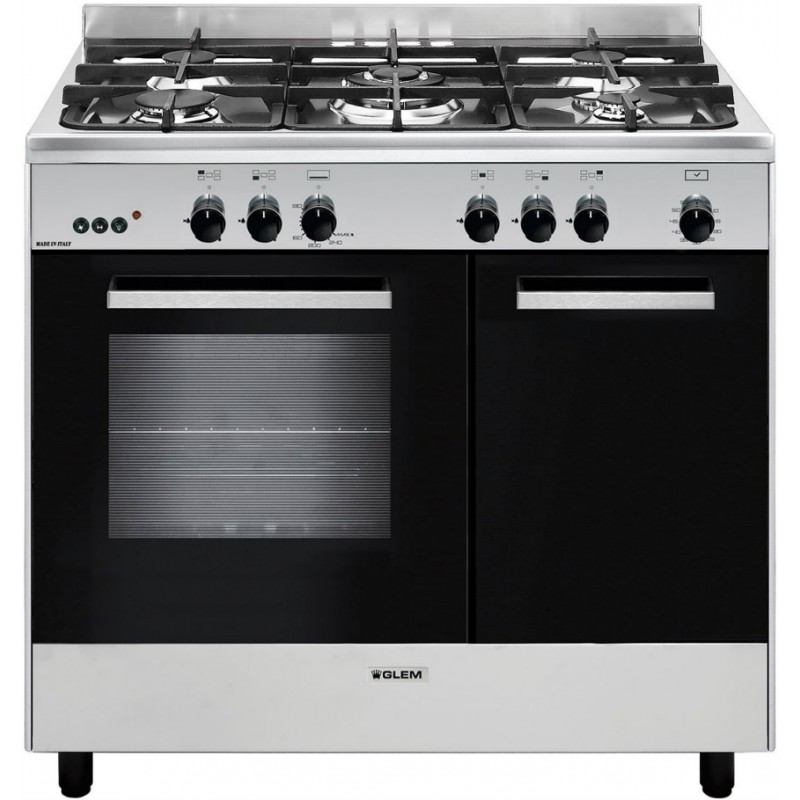 Cuisinière butanette Glem GA960PCGIX 90cm Mixte