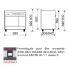 Cuisinière tout gaz grand four GLEM 90CM GX96CMIX2