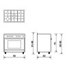 Cuisinière mixte GLEM E-Cooker 90CM Inox GX96CMIX2