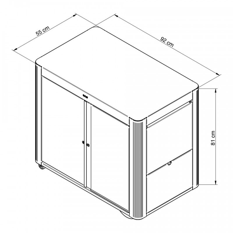 Chariot Achille gris cargo ENO