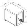 Desserte Achille inox avec rideau ENO