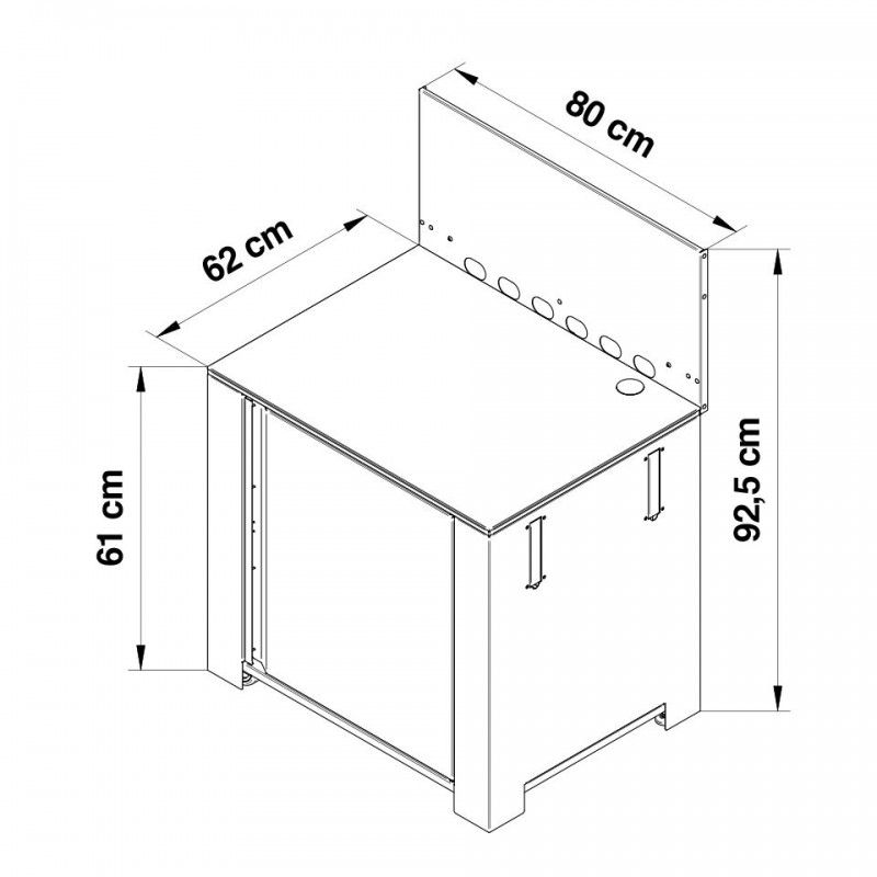Meuble pour plancha ENO MODULO PMOD4102