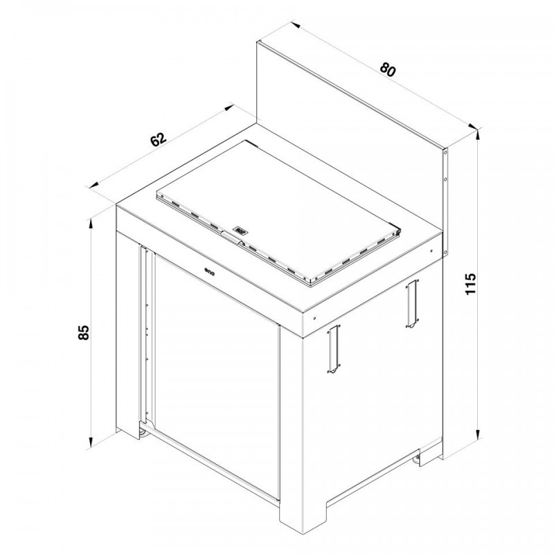 Module Plancha ENO MODULO TRIBU Inox et Noir