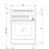 Piano de cuisson Lofra Professional 60cm Mixte