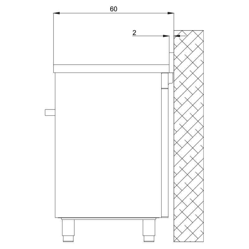 Piano de cuisson Lofra Professional 60cm Mixte