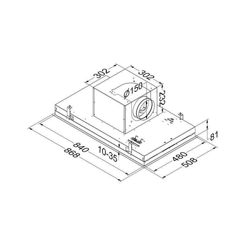 Groupe filtrant plafonnier Novy MINI PURE' LINE D6834 90 cm Blanc