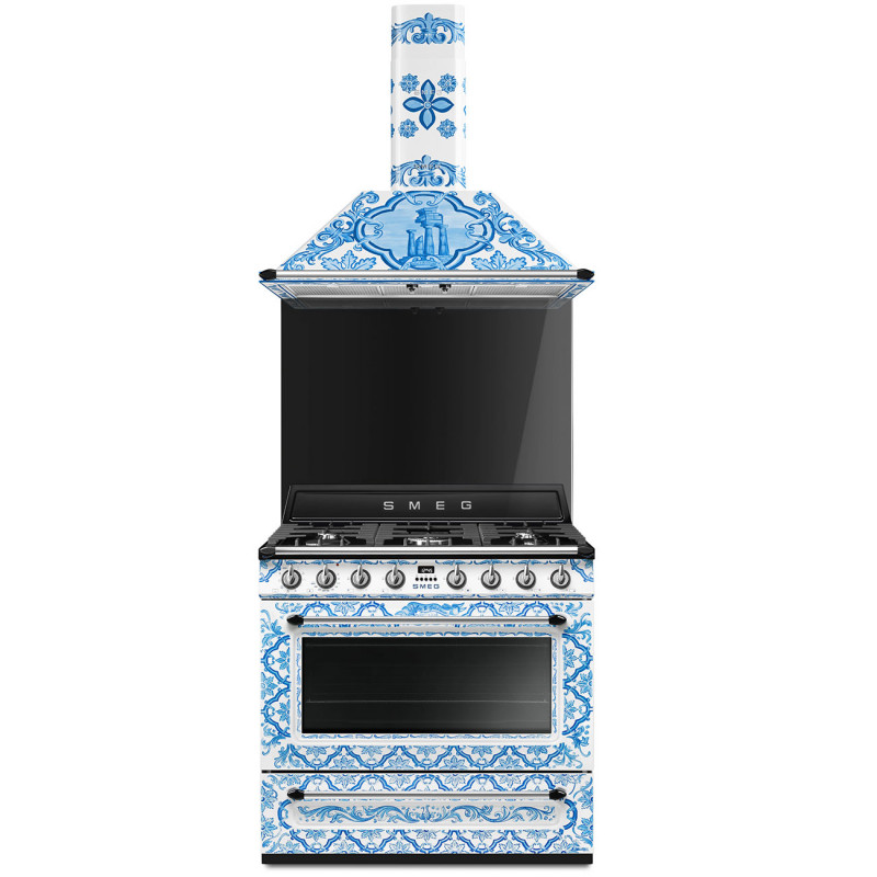 Piano de cuisson SMEG Victoria Dolce&Gabbana 90 cm mixte