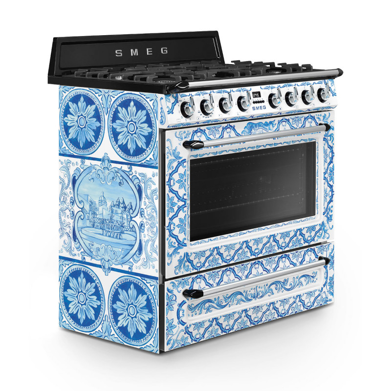 Piano de cuisson SMEG Victoria Dolce&Gabbana 90 cm mixte