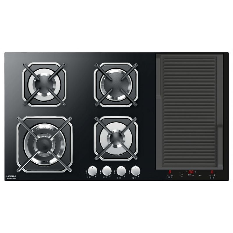 Plaque de cuisson Dione HGN9G2I Lofra avec plancha nervurée 