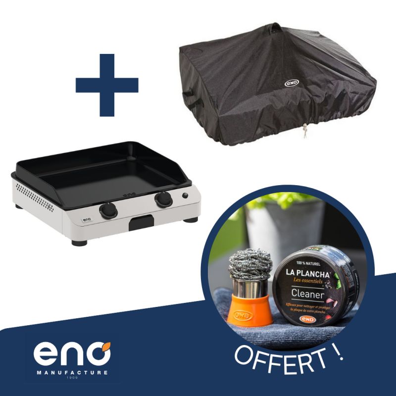 Pack ENO Plancha Fusion 60 inox + housse + kit nettoyage OFFERT
