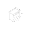 Piano de cuisson BERTAZZONI Professional 90 cm 1 four Mixte