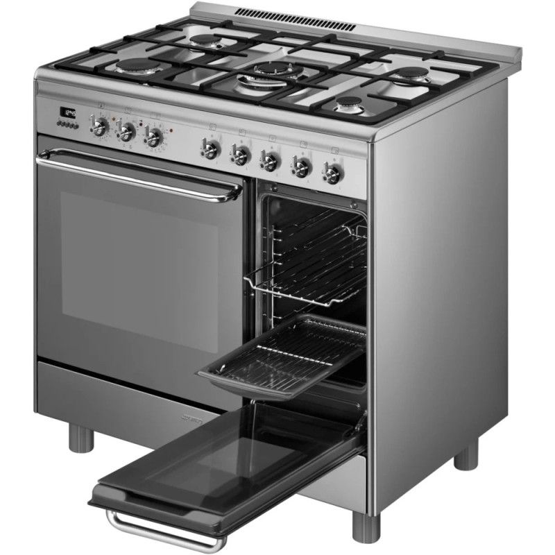 Piano de cuisson SMEG 90 cm 2 fours Pyrolyse Mixte